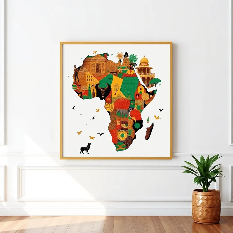 Pan-African Map Art Print